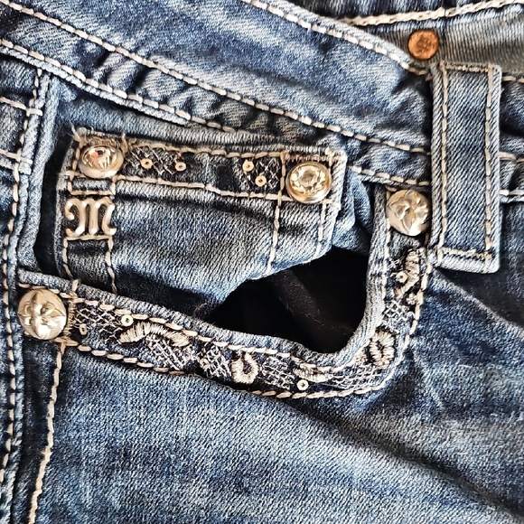 Miss Me Embellished Blue Boot Cut Jeans - Picture 6 of 10